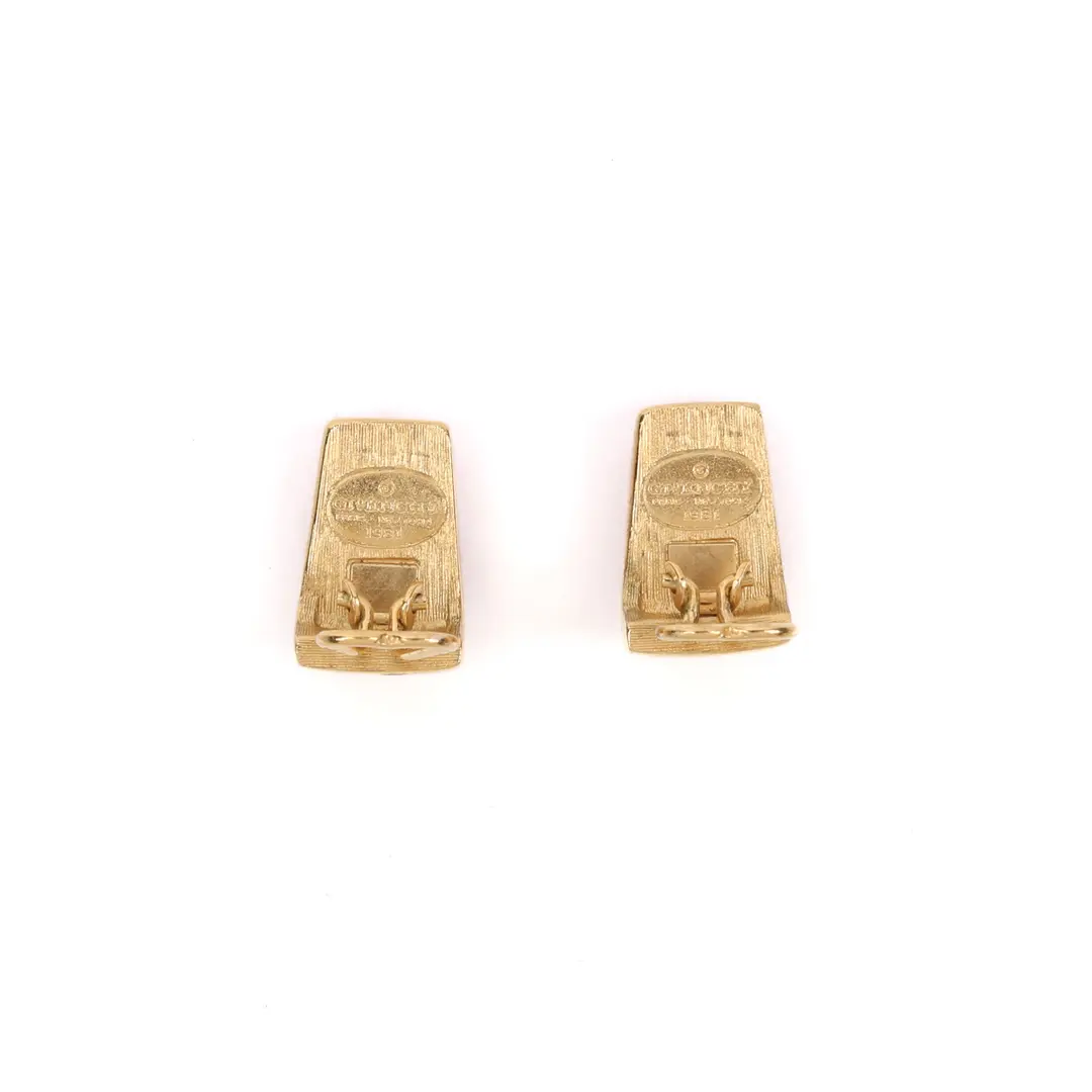 Givenchy Vintage Red Enamel 4G Logo Clip-on Earring