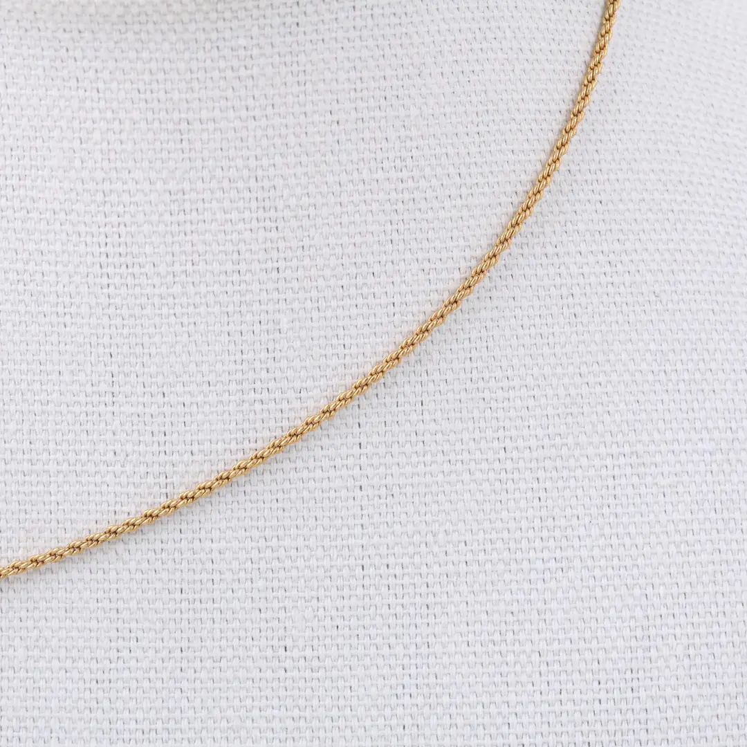 Dior CD Logo Twist Rope Gold Plated Necklace