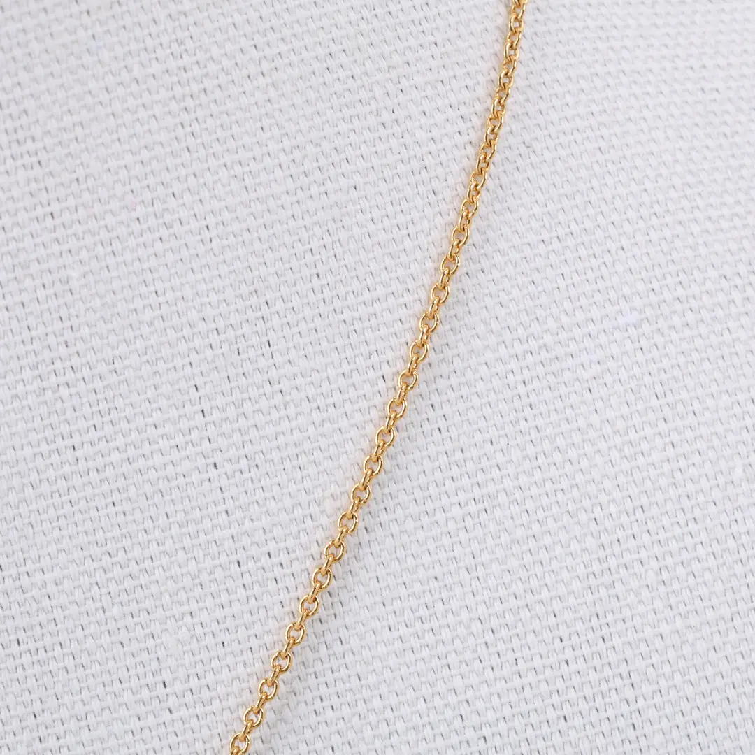 Louis Vuitton Essential V Gold Brass Necklace