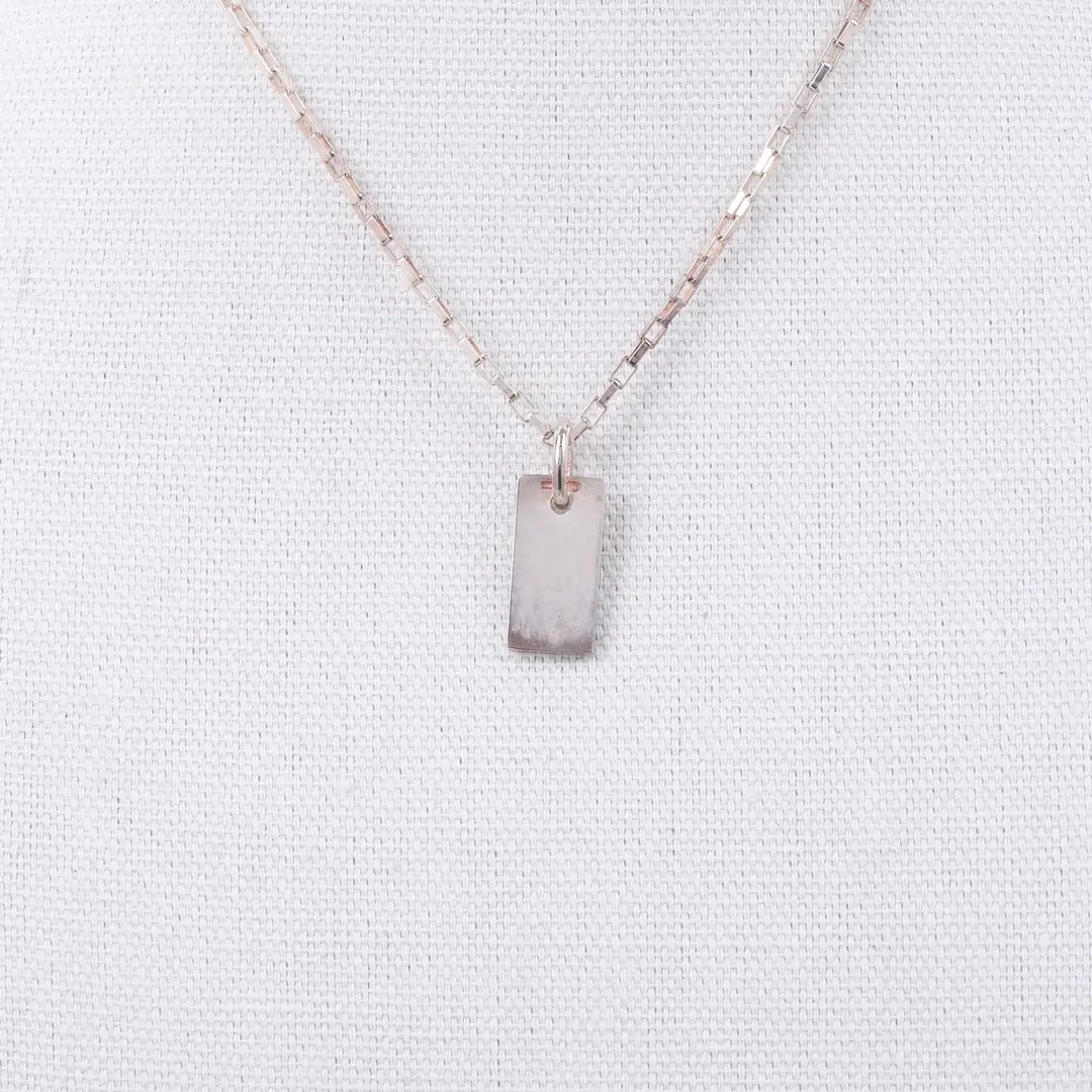 Gucci Dog Tag Silver Pendant Necklace