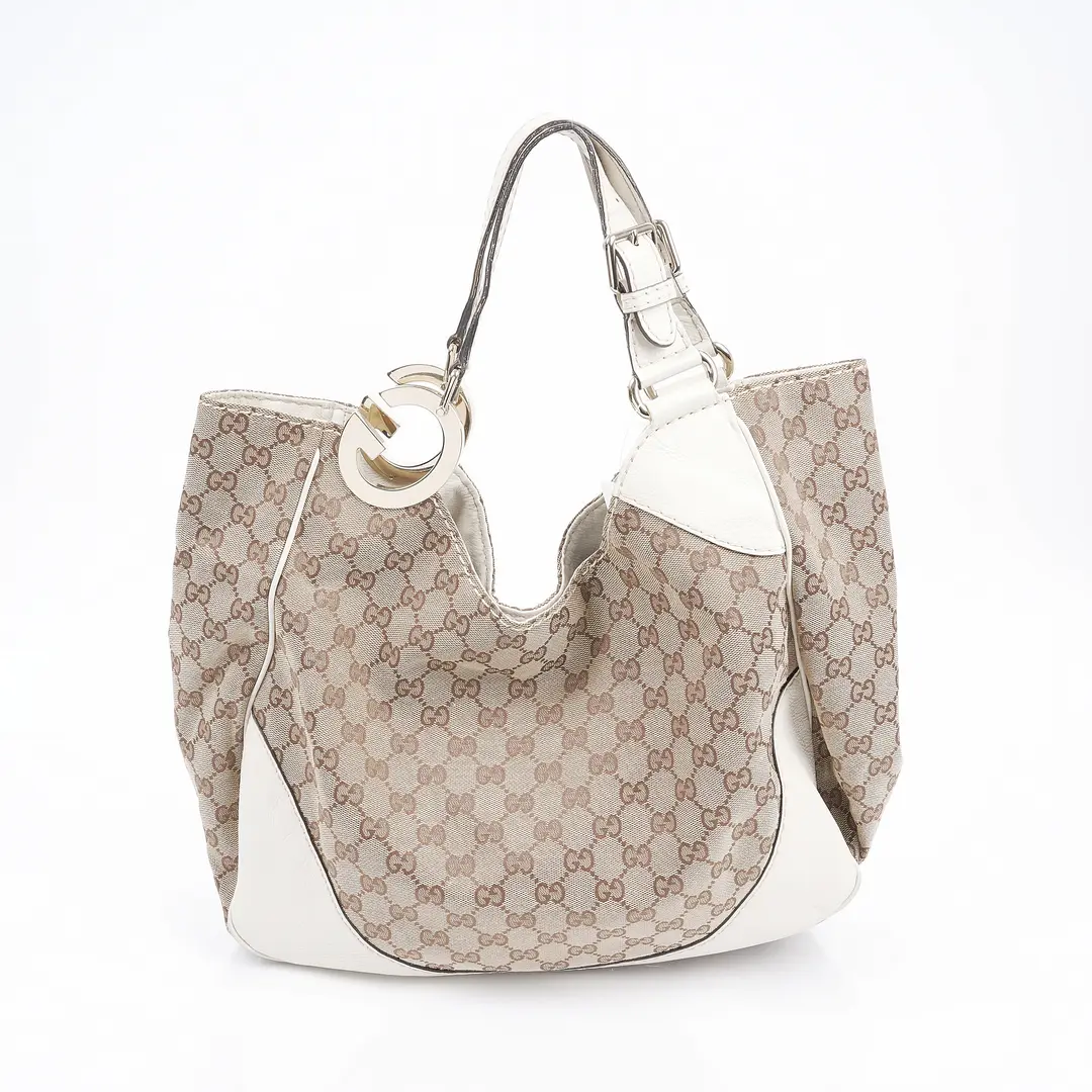 Gucci Charlotte Beige GG Canvas Shoulder Bag