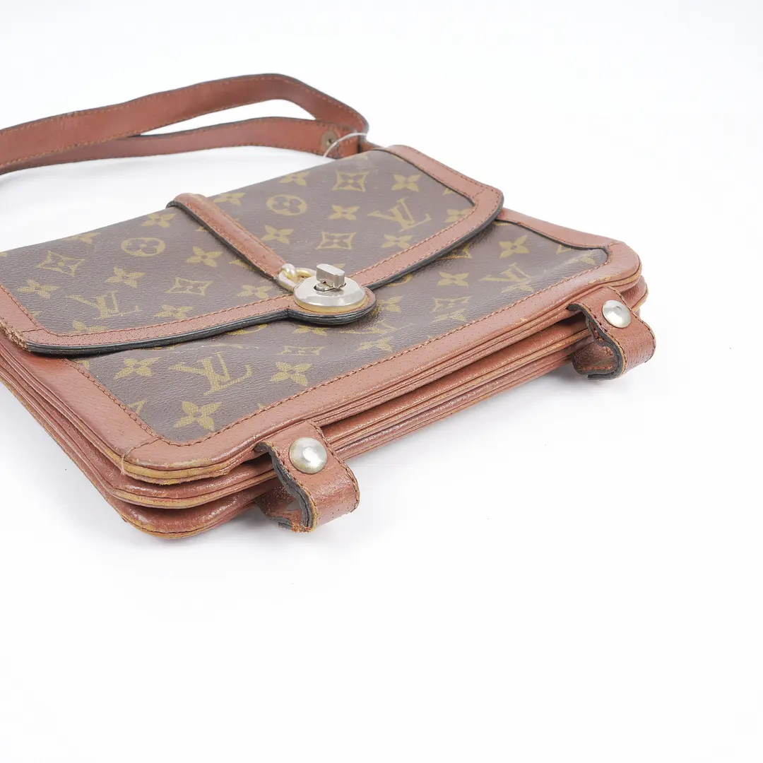 Louis Vuitton Vintage Sac Gibeciere Brown Monogram Shoulder Bag