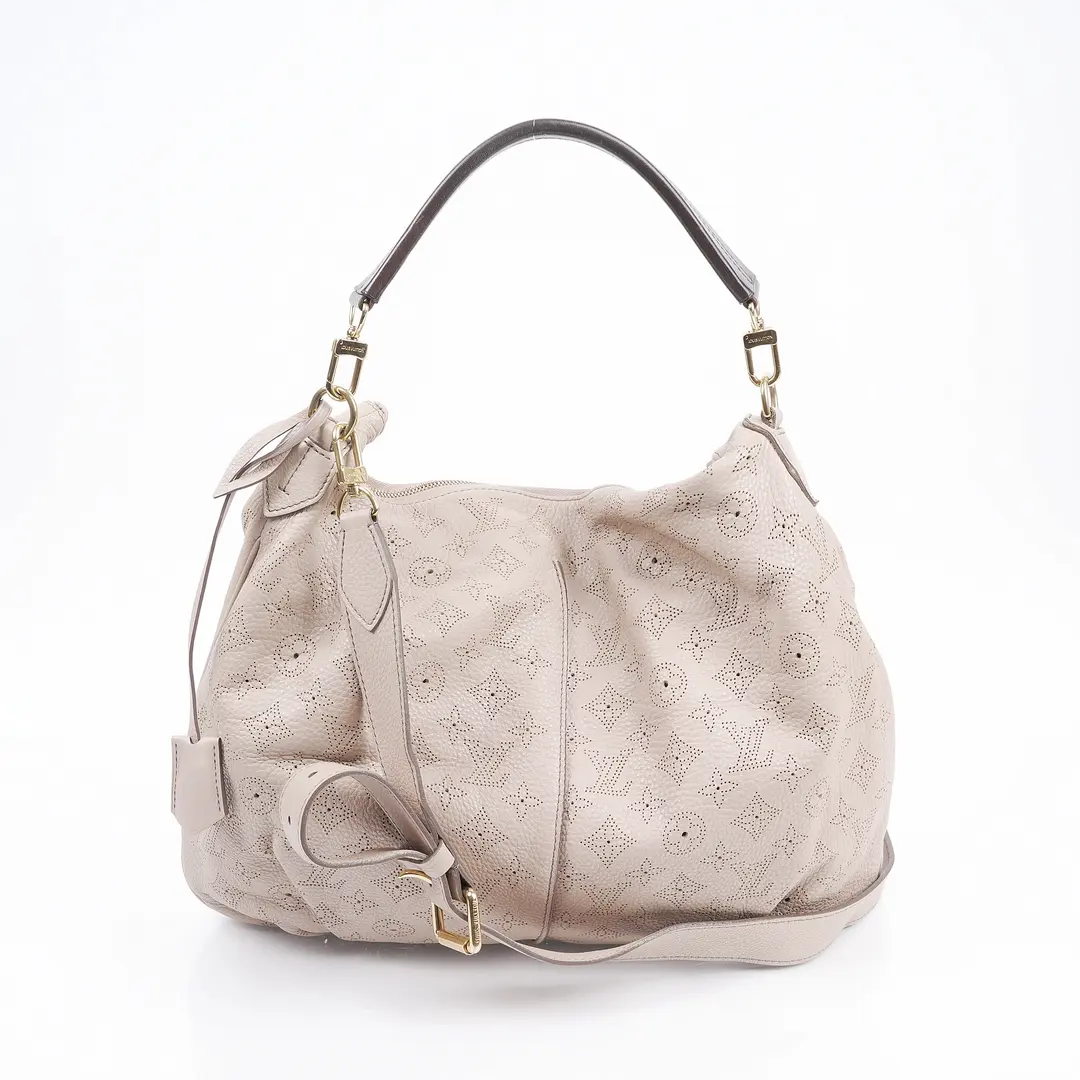Louis Vuitton Selene MM Beige Mahina Shoulder Bag