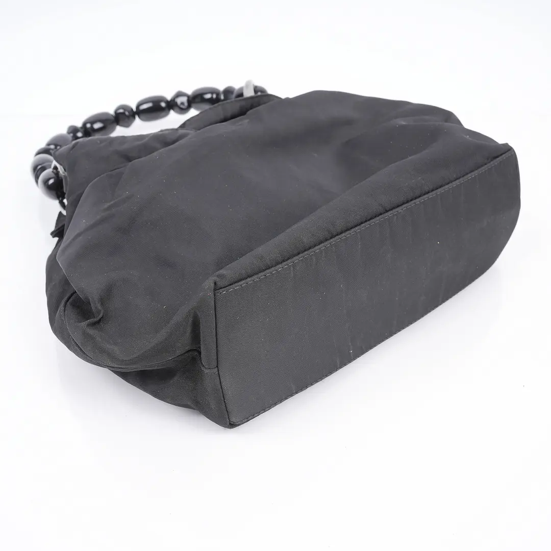 Dior Vintage Malice Black Nylon Beaded Handbag