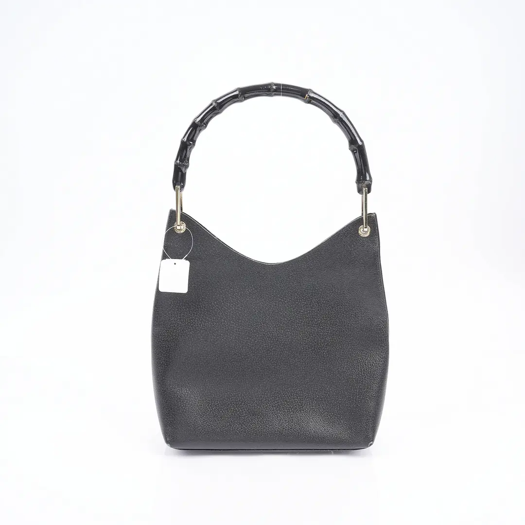 Gucci Bamboo Black Leather Shoulder Bag