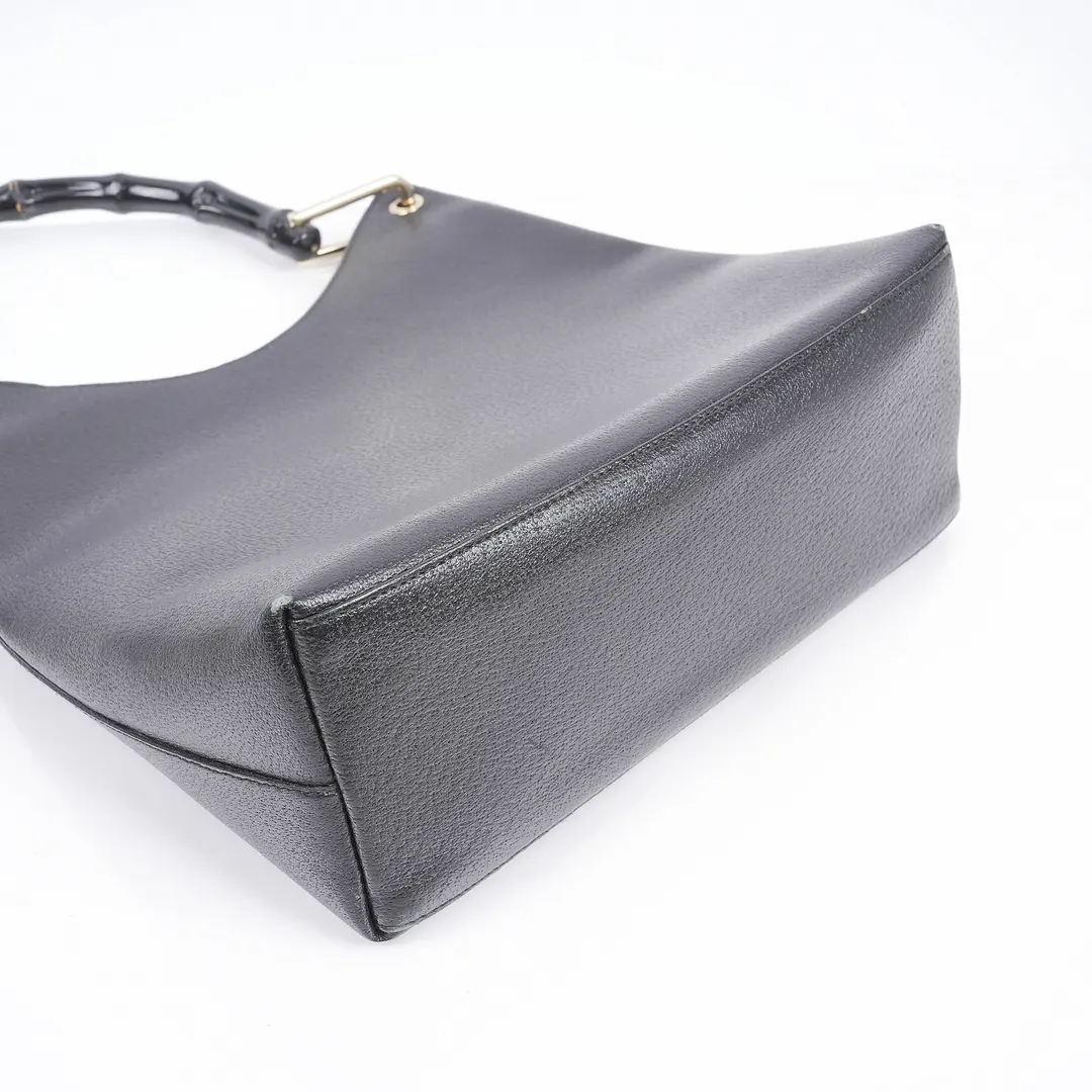 Gucci Bamboo Black Leather Shoulder Bag