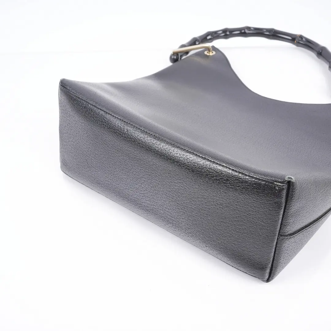 Gucci Bamboo Black Leather Shoulder Bag