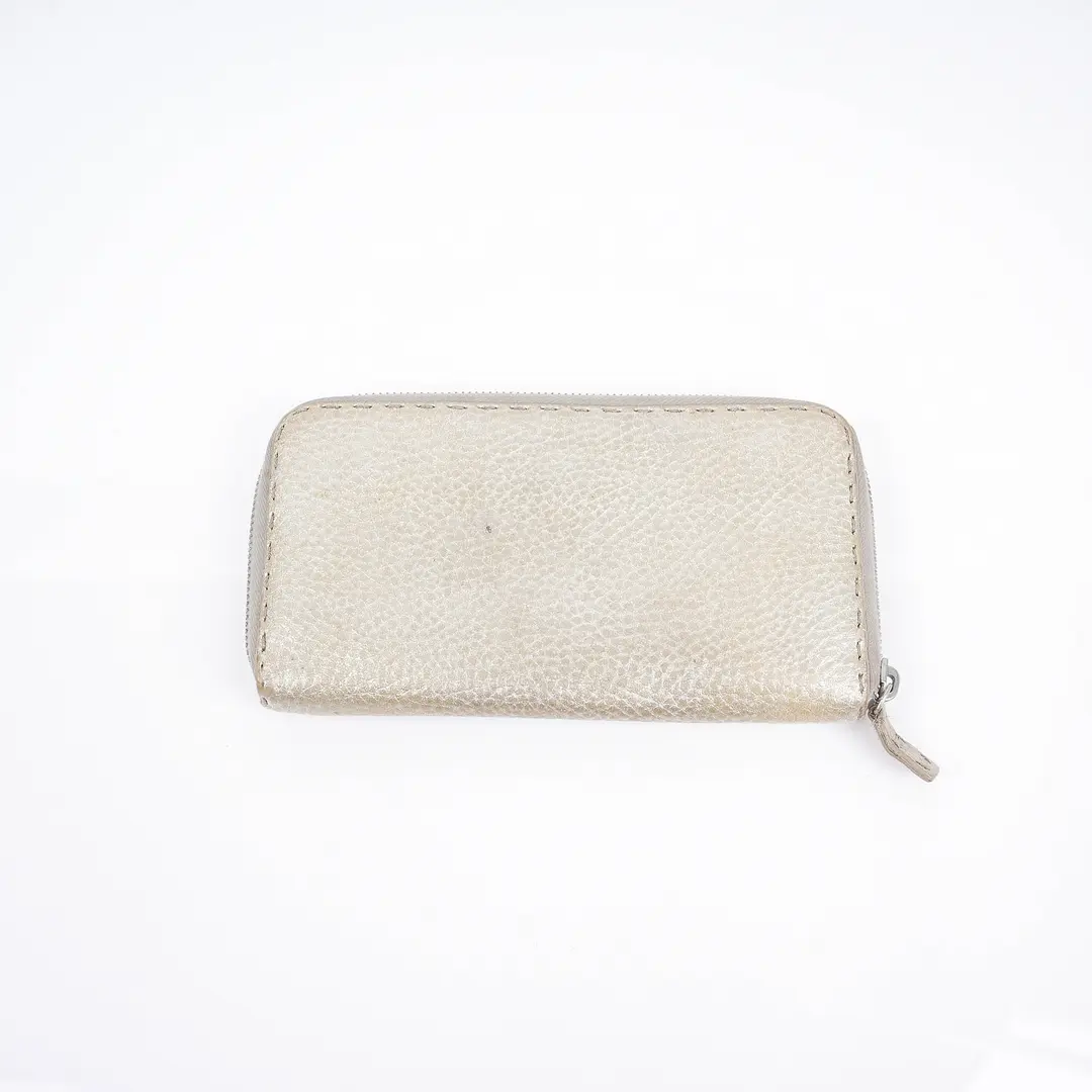 Fendi Selleria Gold Leather Wallet