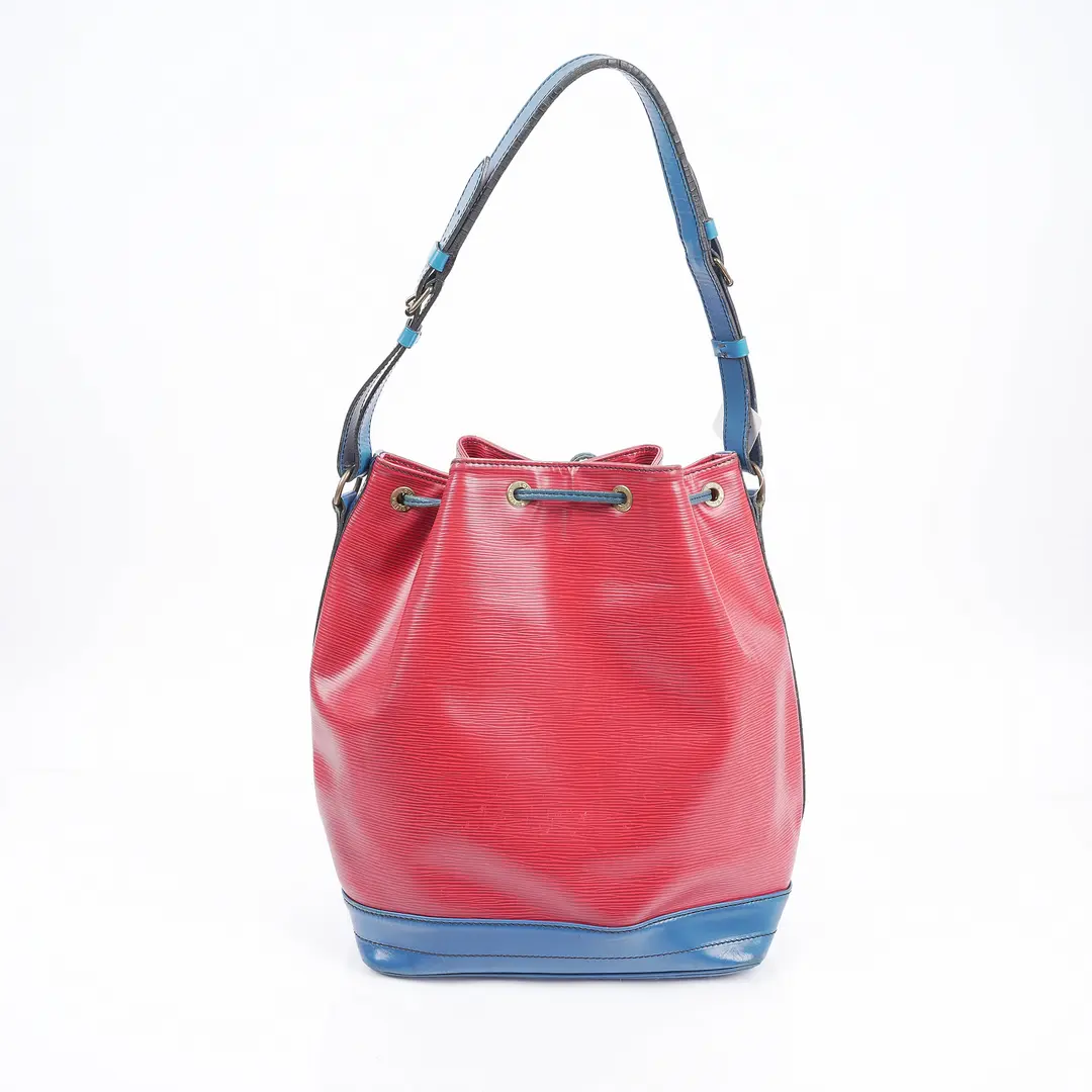 Louis Vuitton Noe Red Blue Epi Leather Shoulder Bag