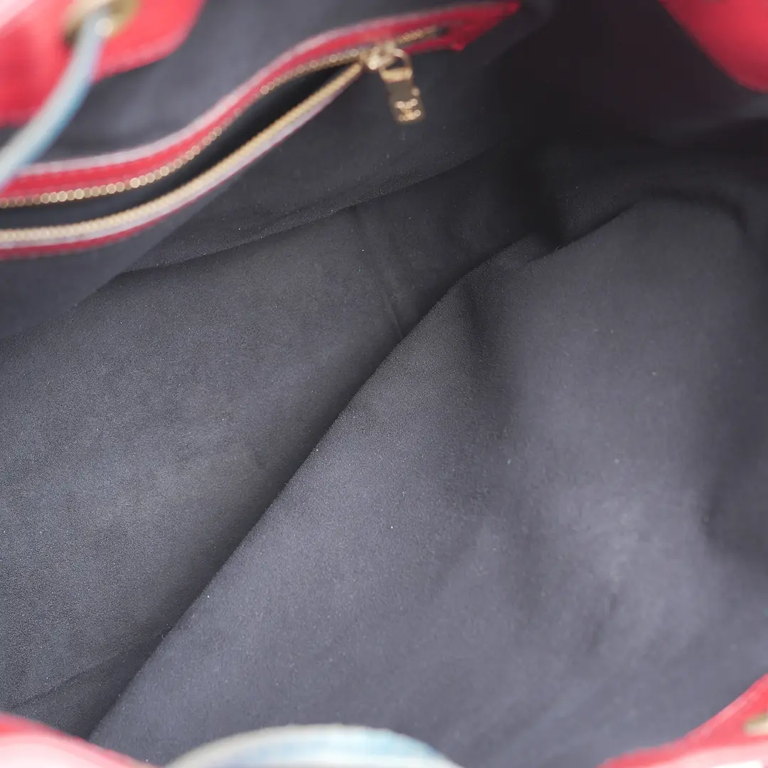 Louis Vuitton Noe Red Blue Epi Leather Shoulder Bag