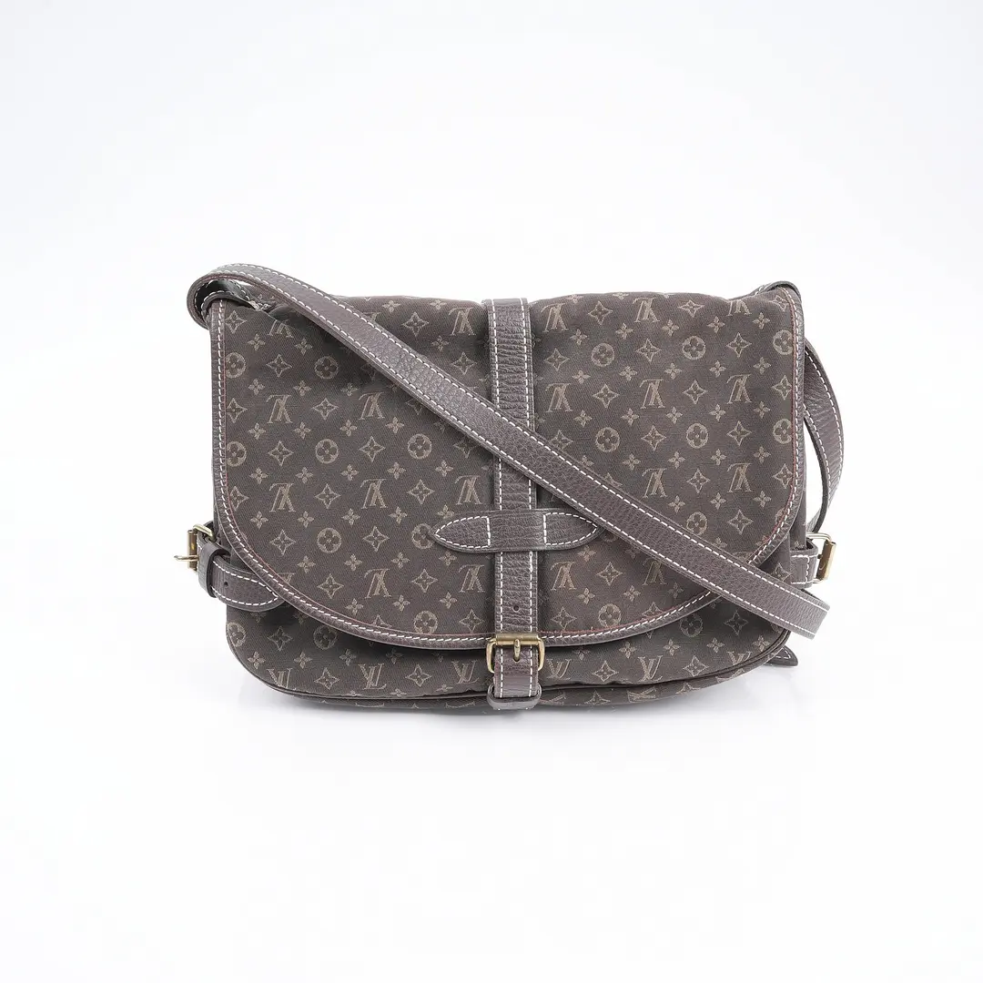 Louis Vuitton Saumur Brown Monogram Mini Lin Shoulder Bag