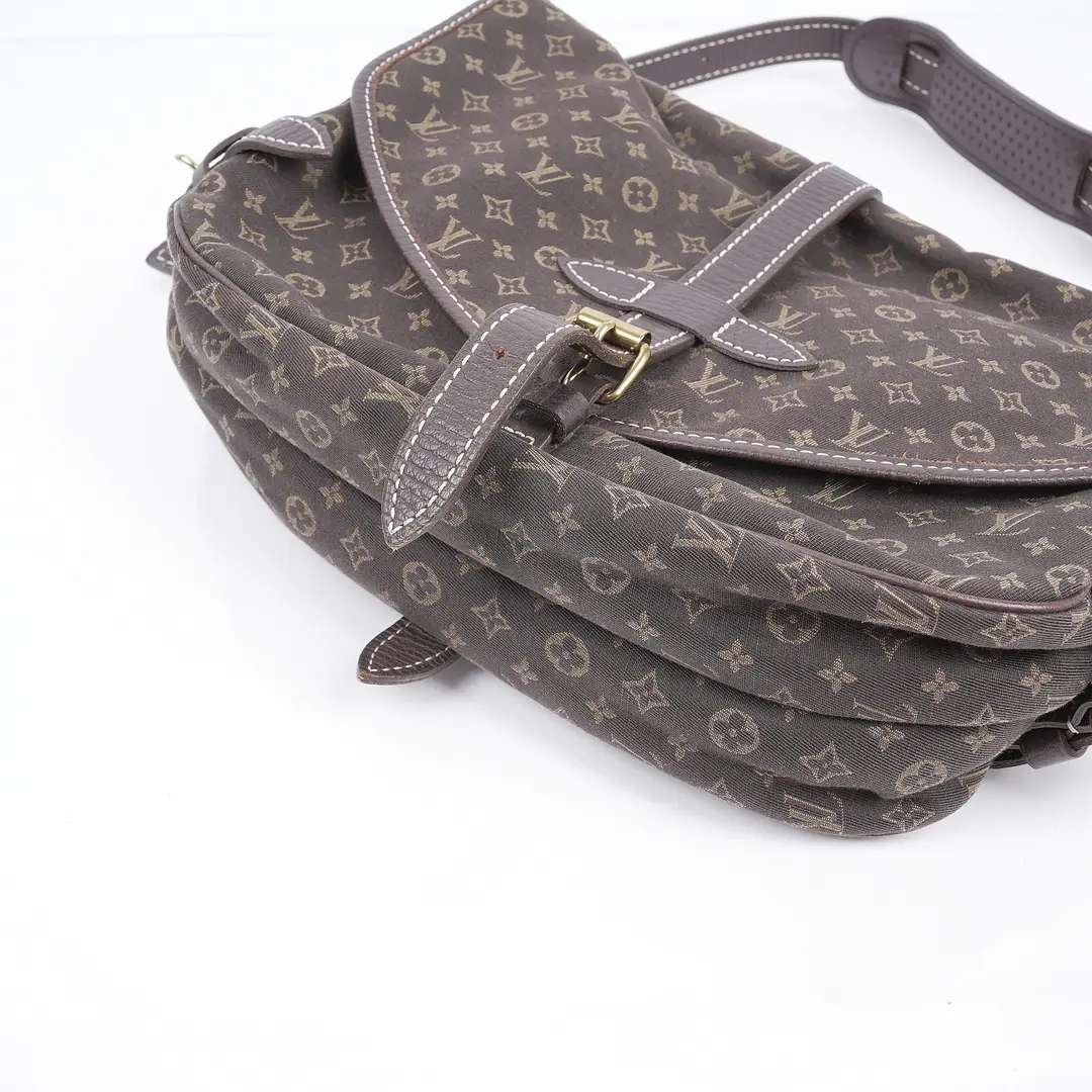 Louis Vuitton Saumur Brown Monogram Mini Lin Shoulder Bag