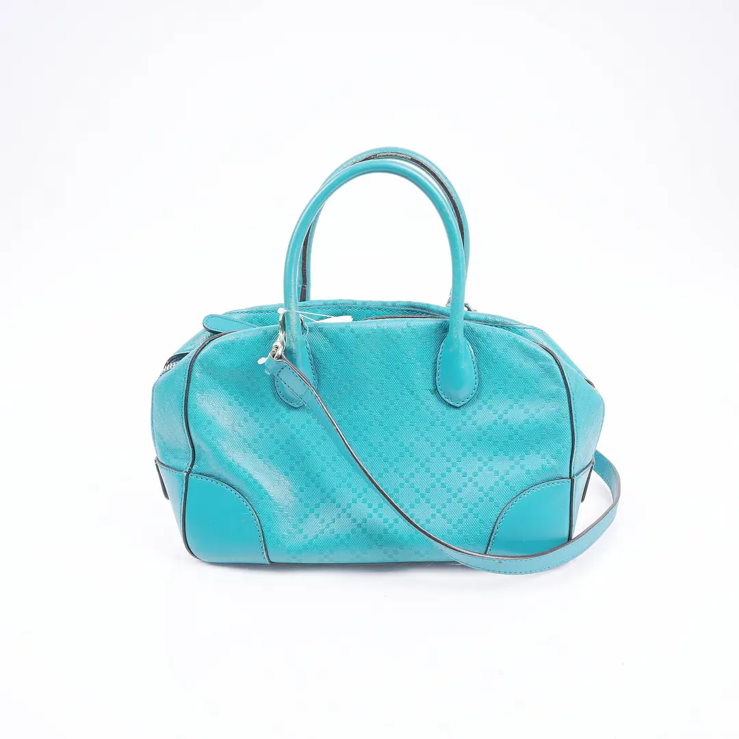 Gucci Diamante Blue Canvas Shoulder Bag