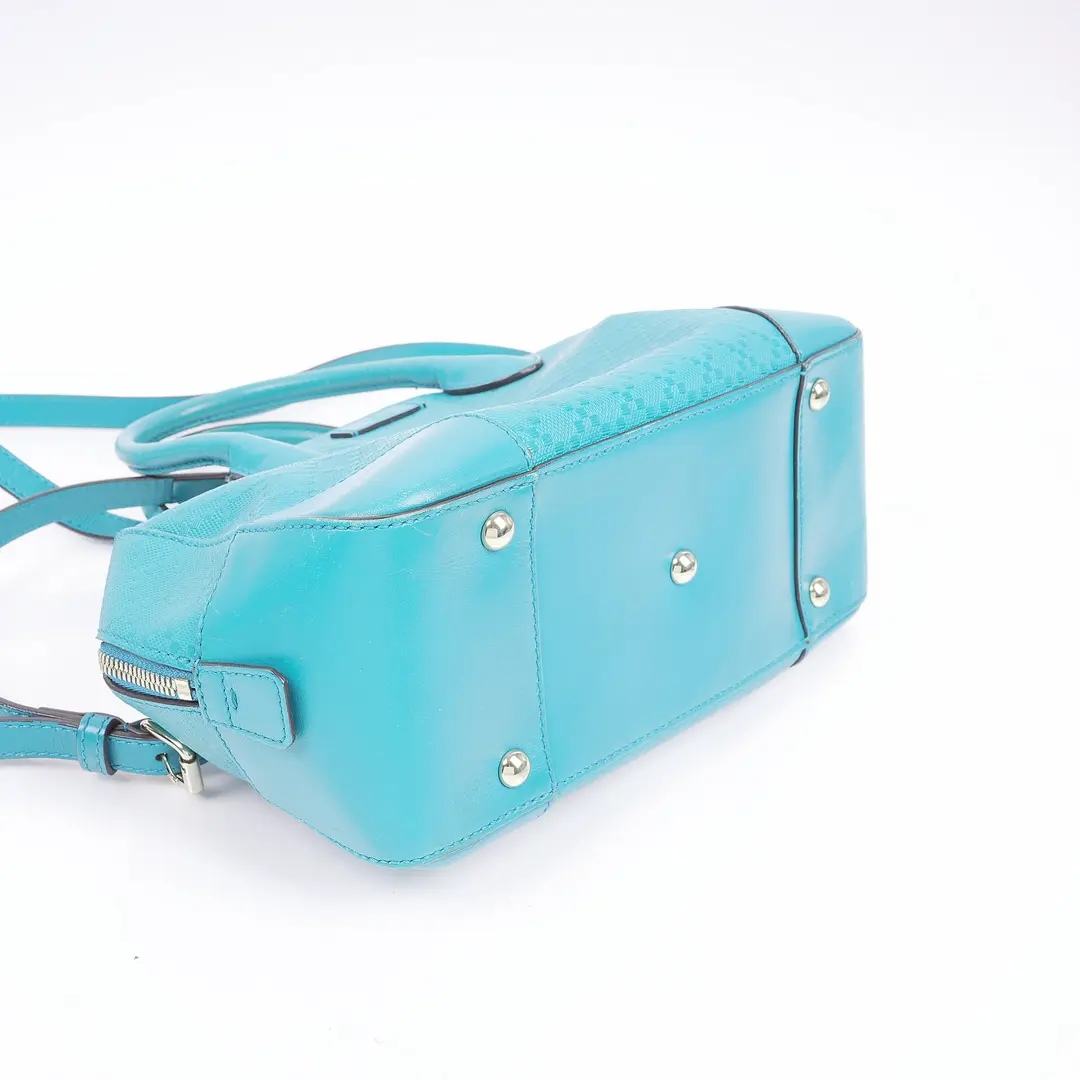 Gucci Diamante Blue Canvas Shoulder Bag