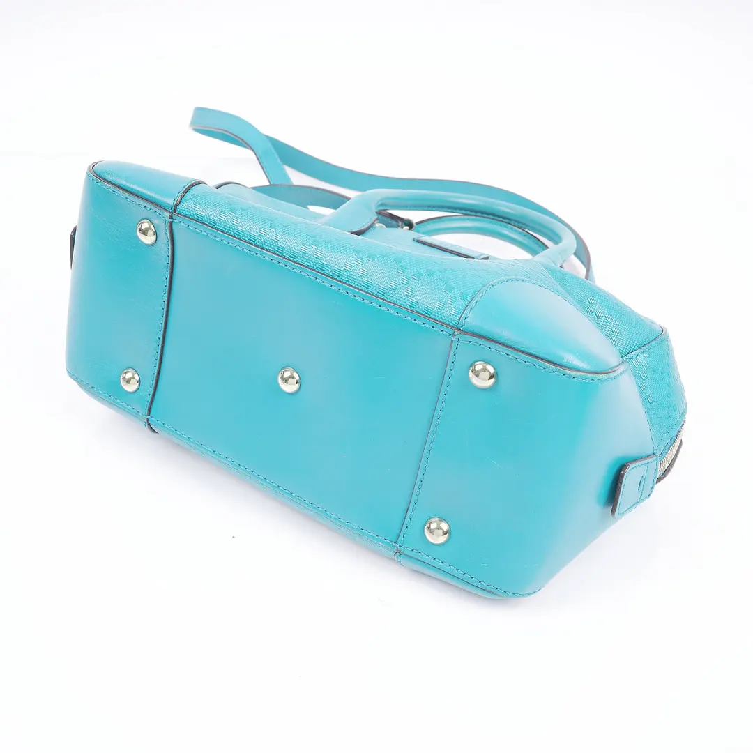 Gucci Diamante Blue Canvas Shoulder Bag