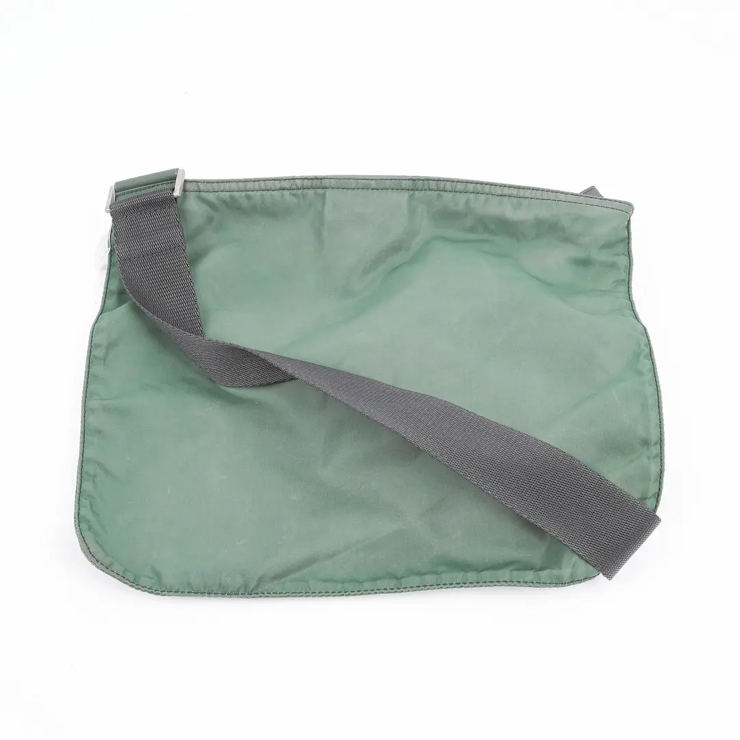 Prada Tessuto Green Nylon Messenger Shoulder Bag