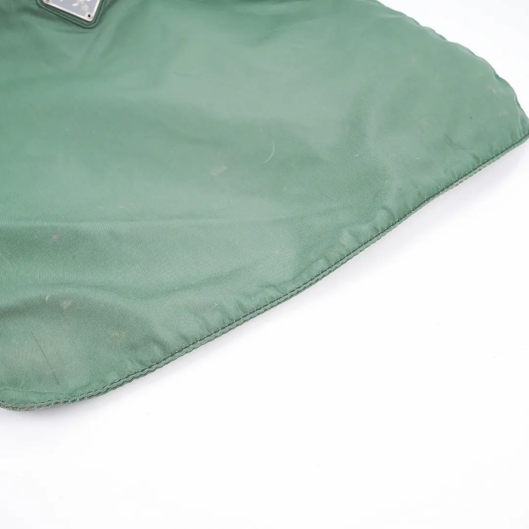 Prada Tessuto Green Nylon Messenger Shoulder Bag