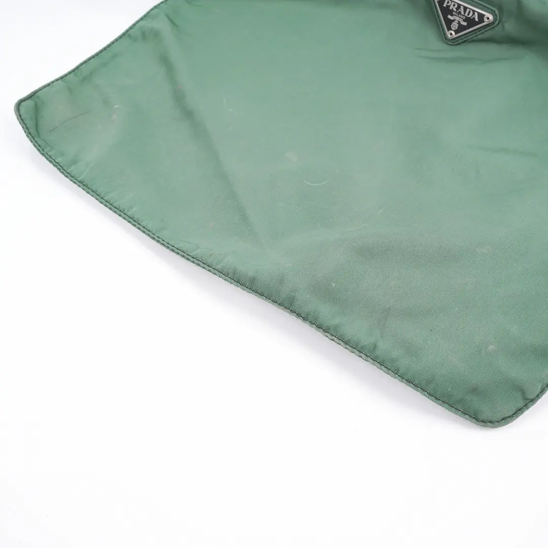 Prada Tessuto Green Nylon Messenger Shoulder Bag