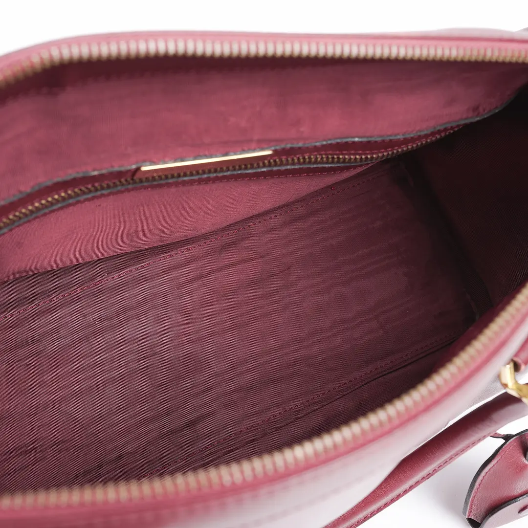 Cartier Must de Cartier Burgundy Leather Boston Bag