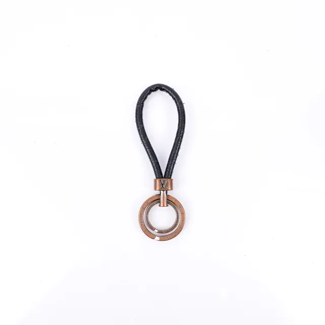 Louis Vuitton Porte Cles Loop Black Leather Key Holder
