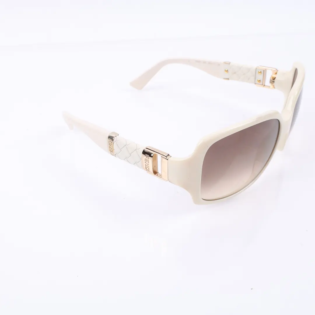 Fendi FS445 White Leather Sunglasses