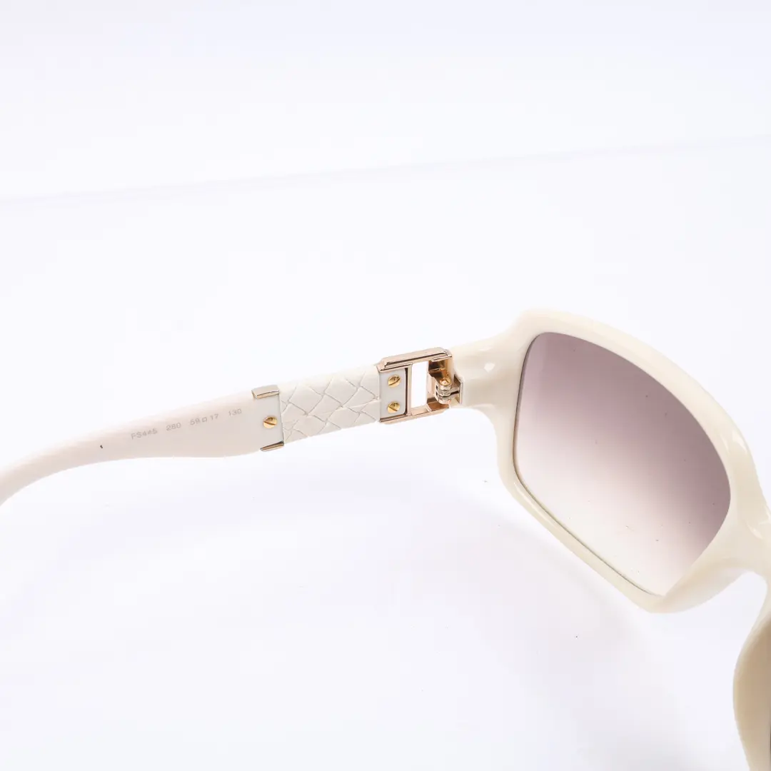 Fendi FS445 White Leather Sunglasses