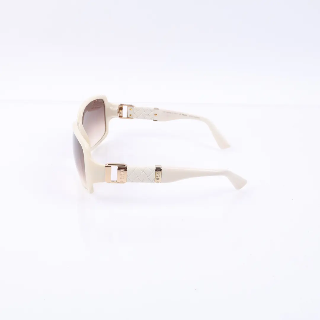 Fendi FS445 White Leather Sunglasses