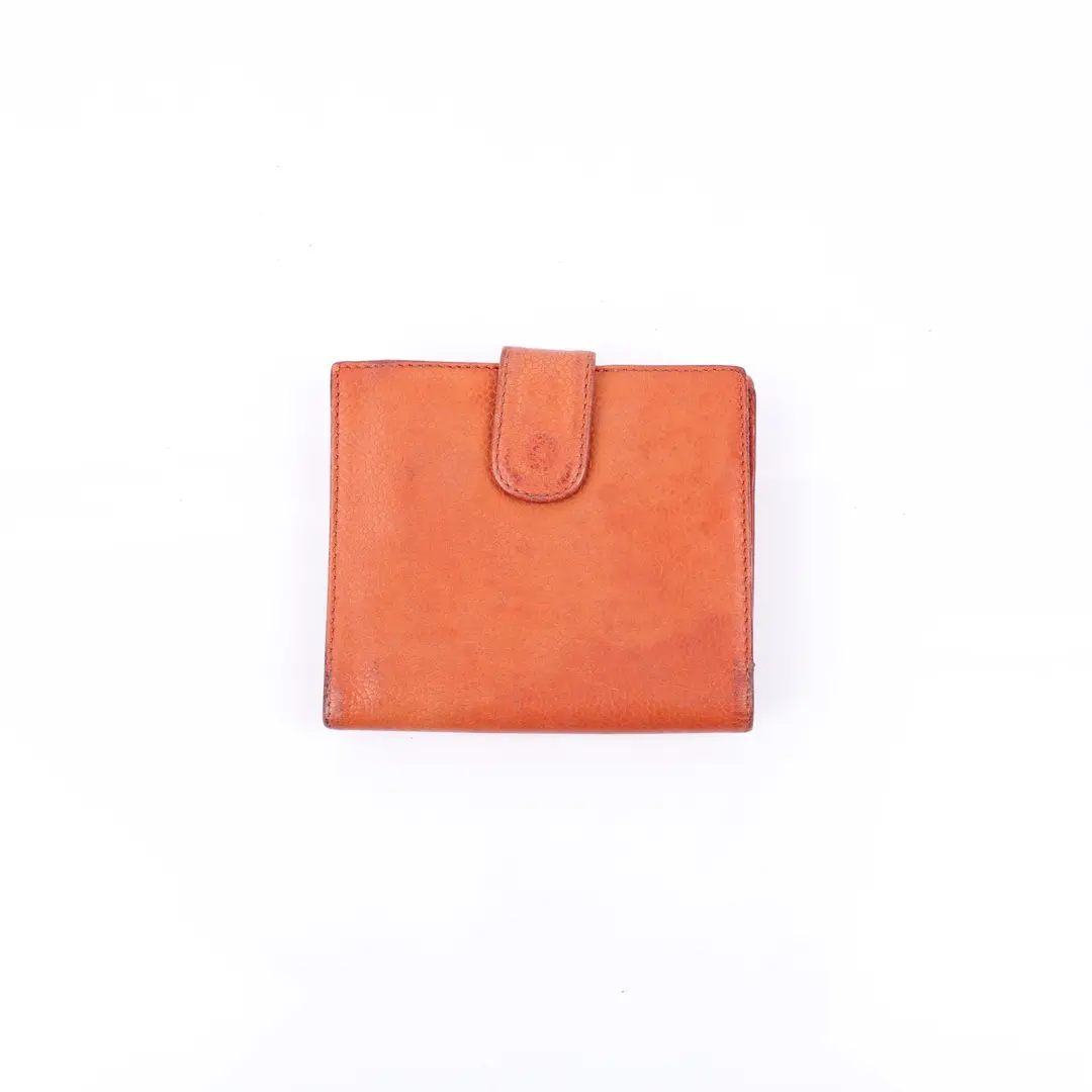 Chanel Timeless CC Orange Caviar Leather Wallet