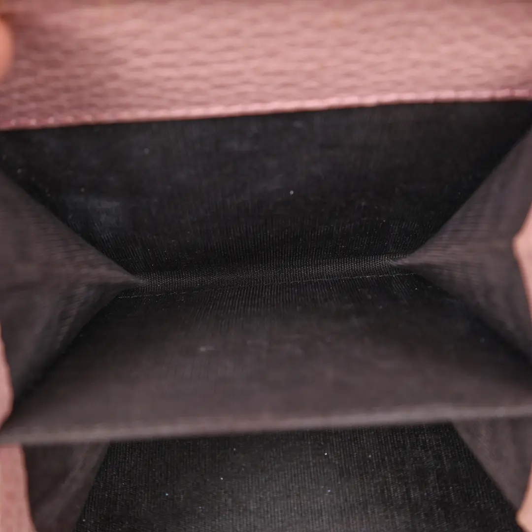 Gucci GG Canvas Pink Leather Compact Wallet