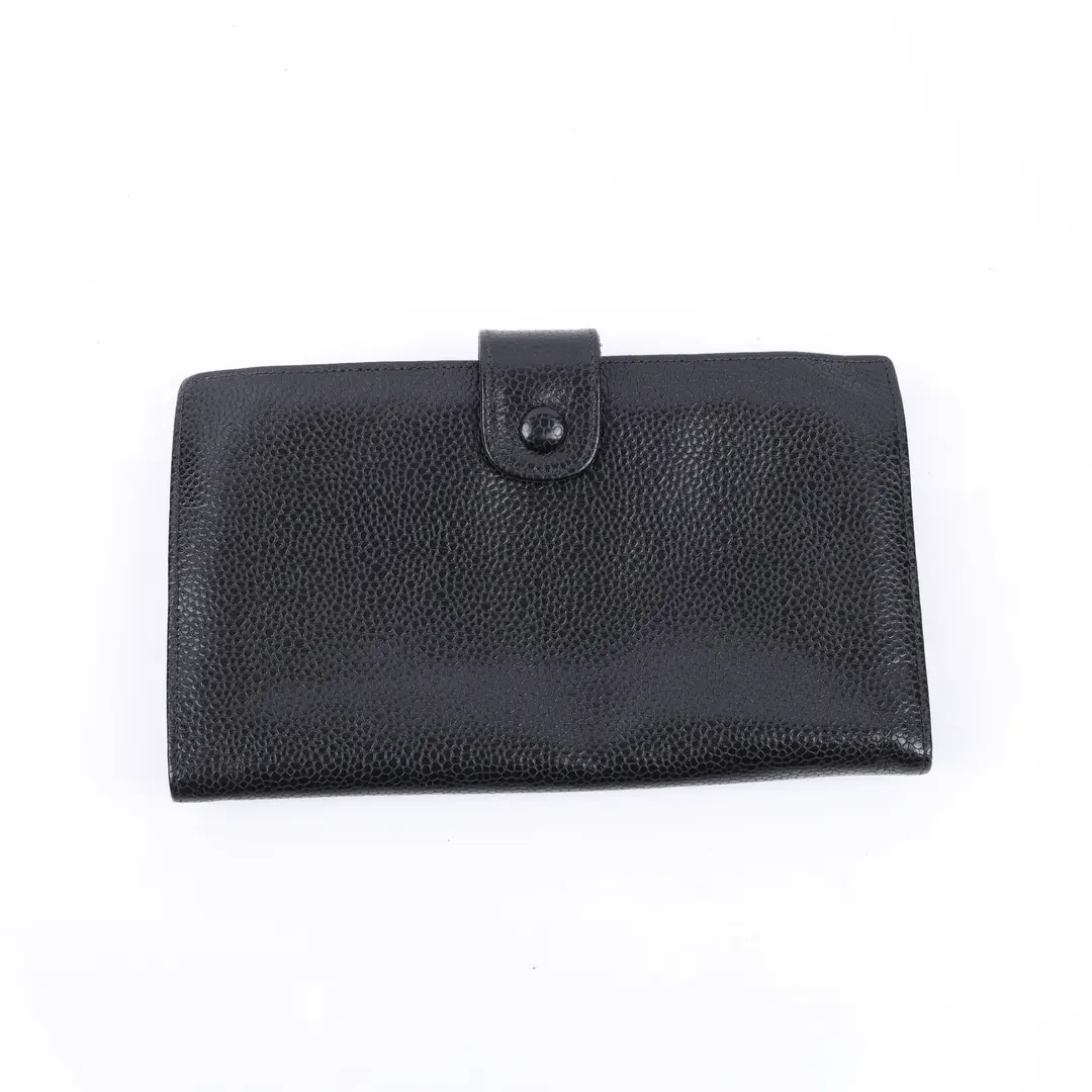 Chanel Timeless CC Black Caviar Leather Wallet