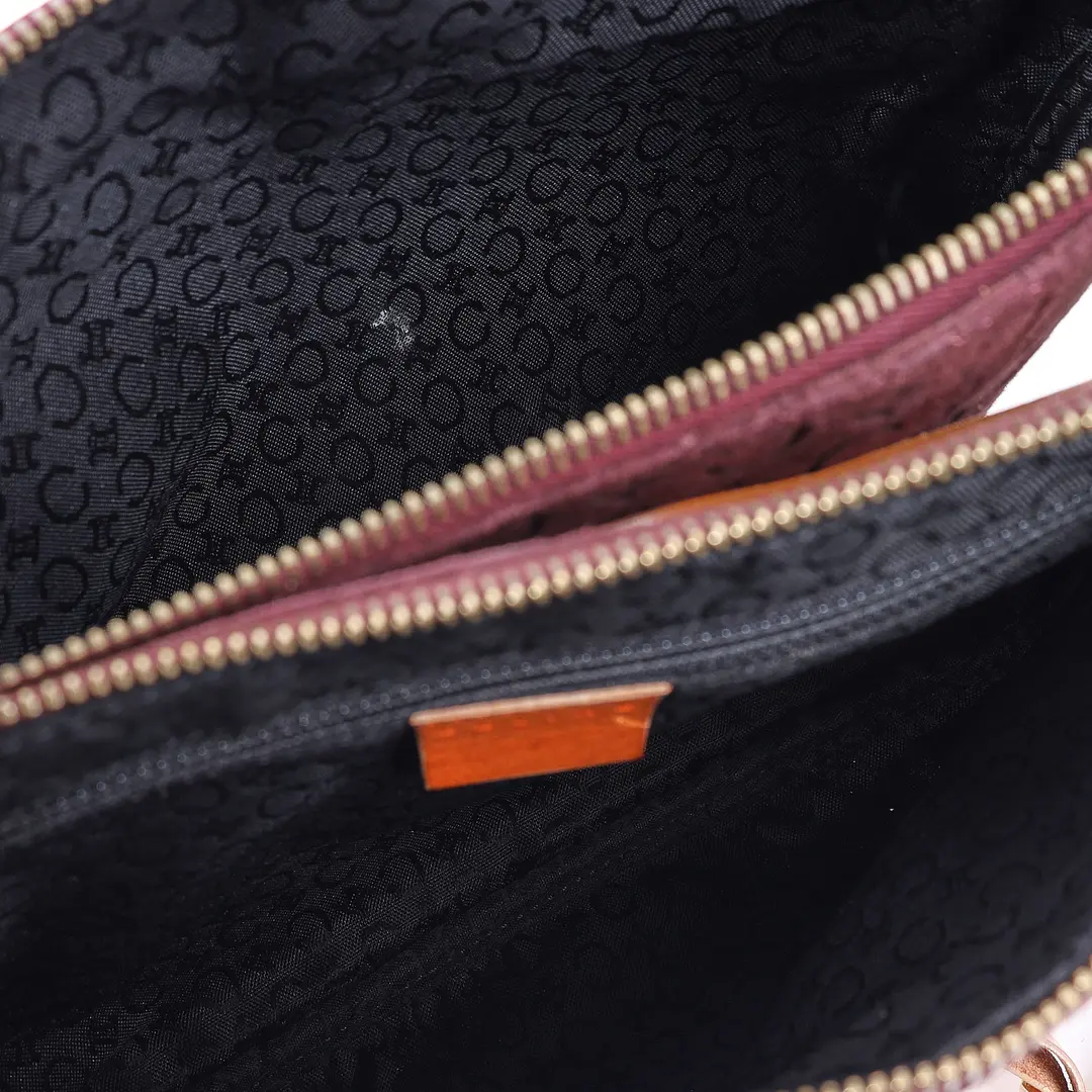 Celine Macadam Burgundy Suede Trio Shoulder Bag