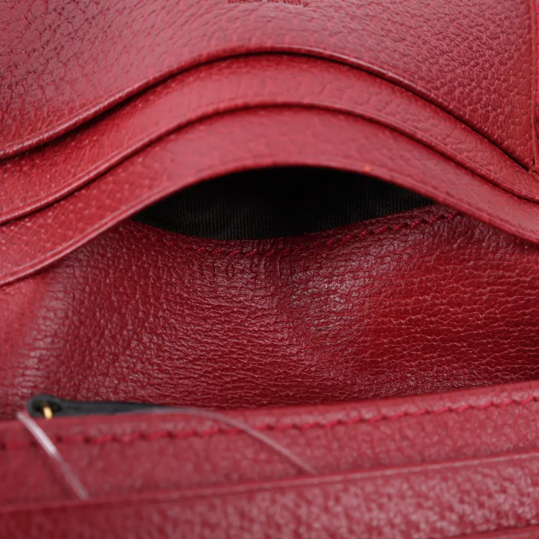 Gucci Ophidia Flora Red GG Canvas Card Case Wallet