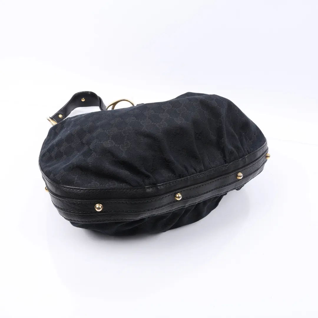 Gucci GG Canvas Sukey Black Shoulder Bag