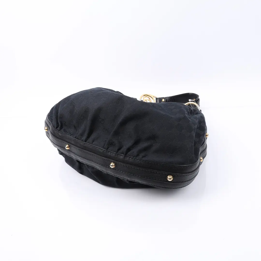 Gucci GG Canvas Sukey Black Shoulder Bag
