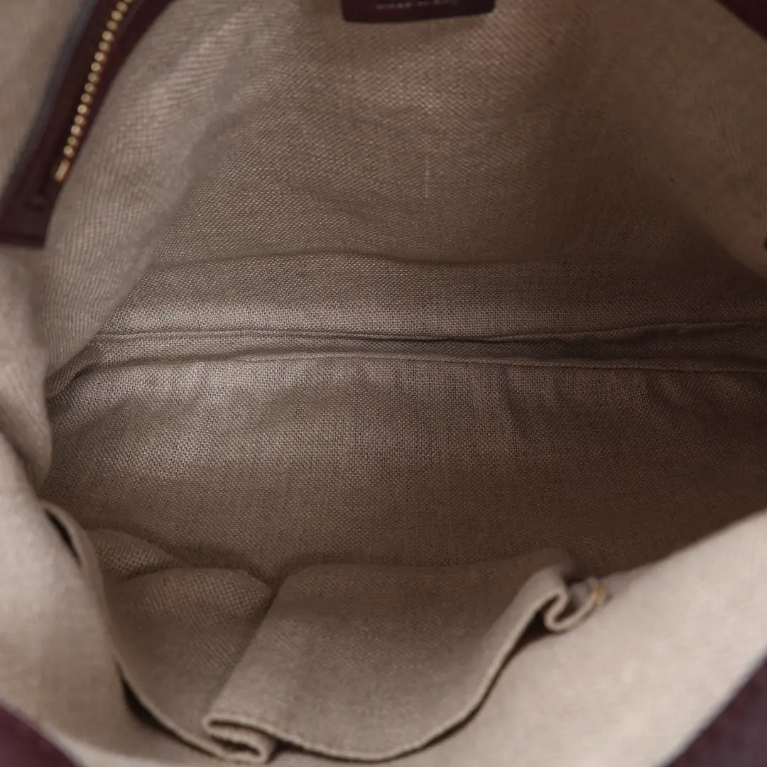Gucci Jackie Brown Diamante Canvas Shoulder Bag