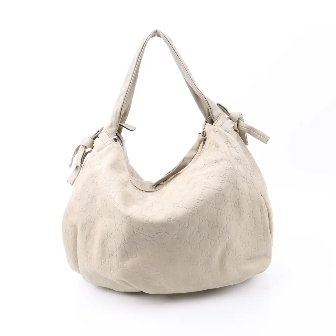 Gucci Pelham Beige Guccissima Leather Shoulder Bag