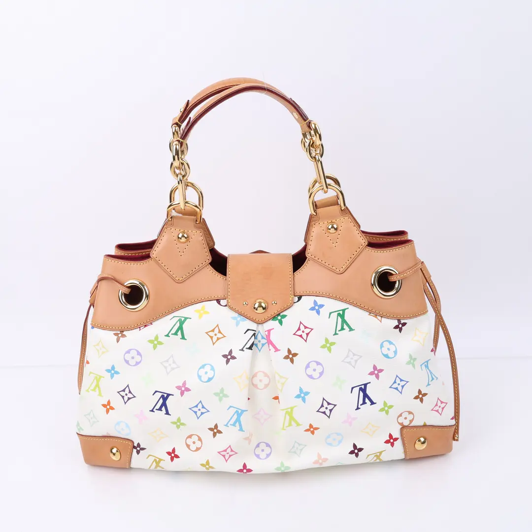 Louis Vuitton Multicolore Beverly MM White Canvas Shoulder Bag