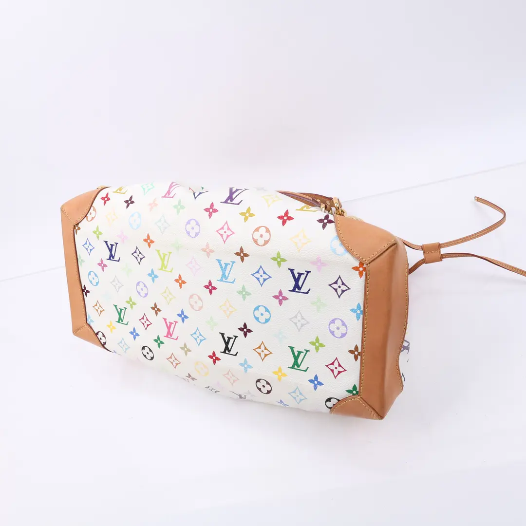 Louis Vuitton Multicolore Beverly MM White Canvas Shoulder Bag