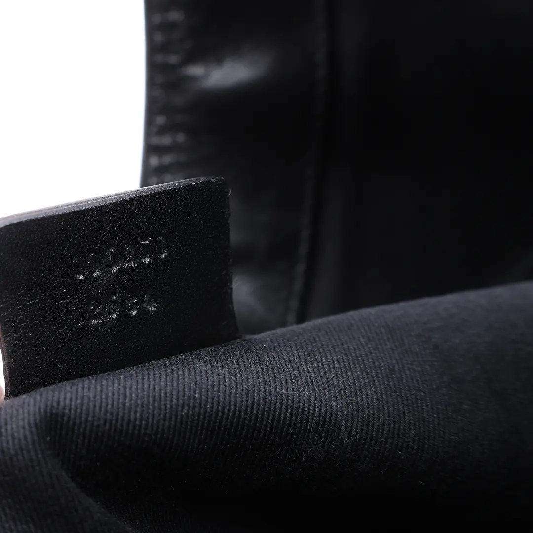 Gucci Crescent Black GG Canvas Shoulder Bag