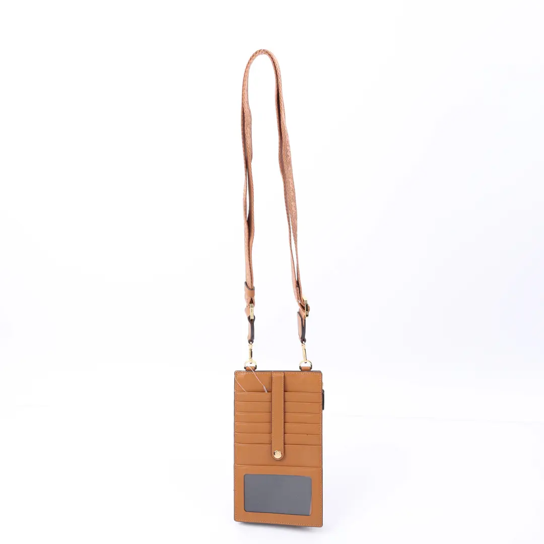 MCM Visetos Original Brown Canvas Crossbody Bag