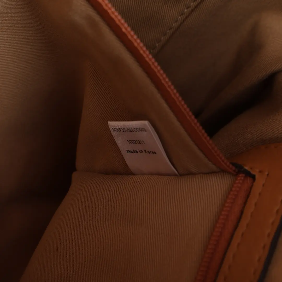 MCM Visetos Brown Canvas Shoulder Bag