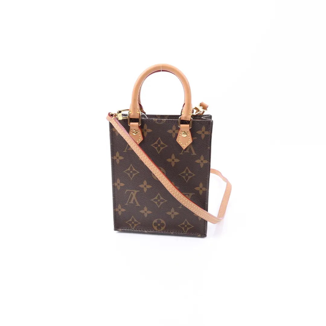 Louis Vuitton Petit Sac Plat Brown Monogram Bag
