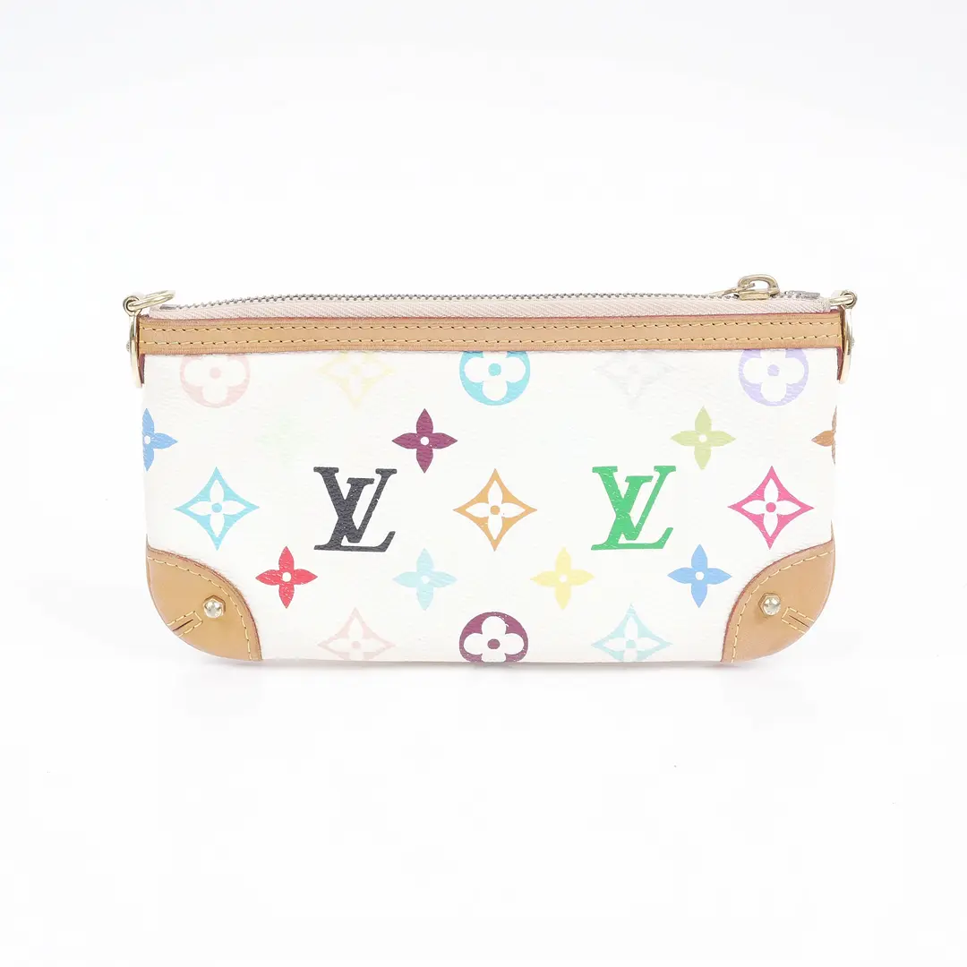 Louis Vuitton Pochette Accessoires White Multicolore Canvas
