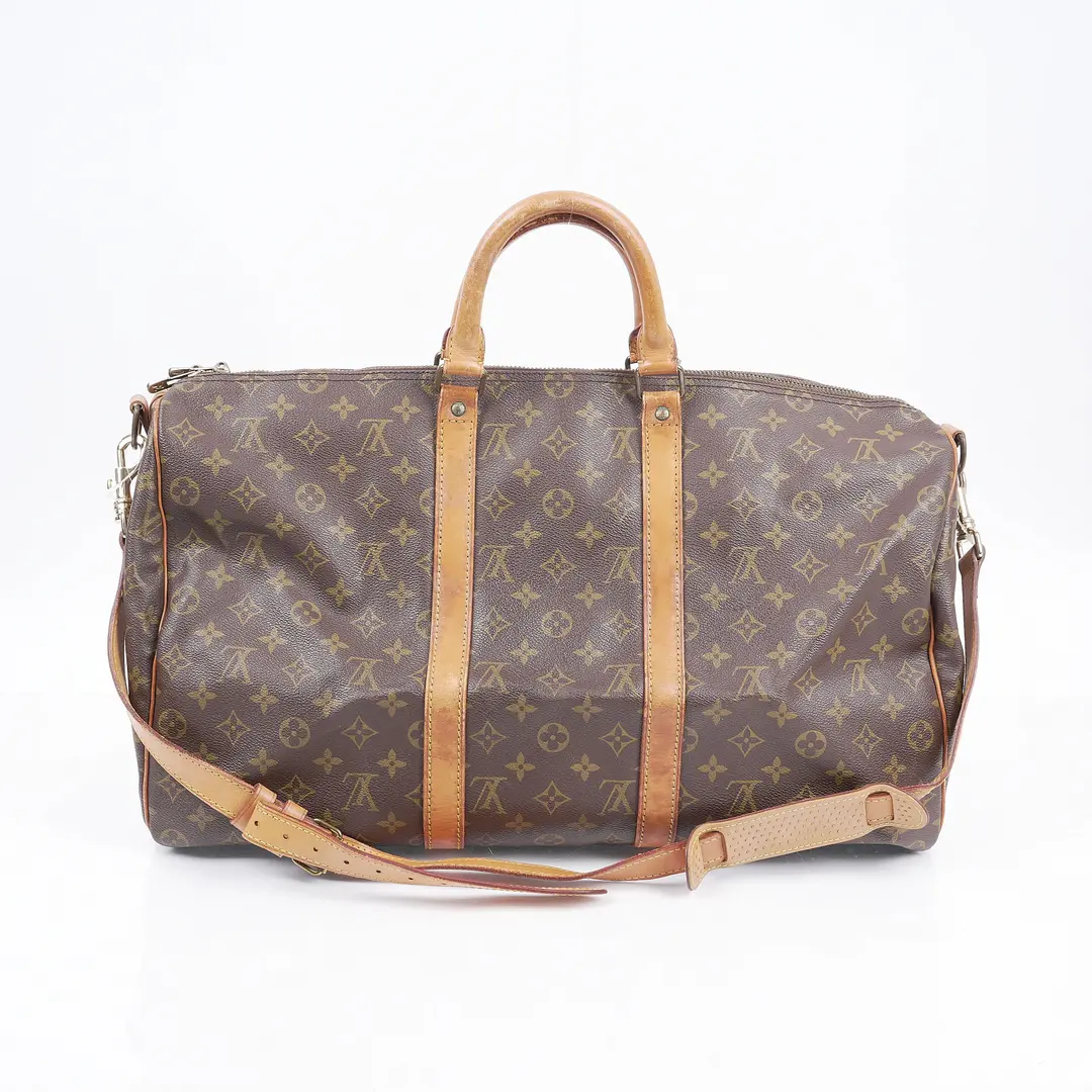 Louis Vuitton Keepall Bandouliere 50 Brown Monogram Duffle Bag