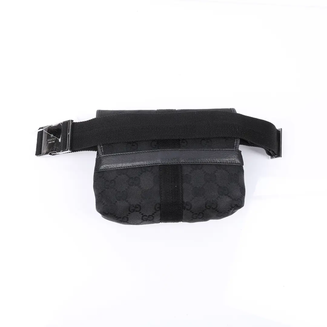 Gucci GG Canvas Black Belt Bag