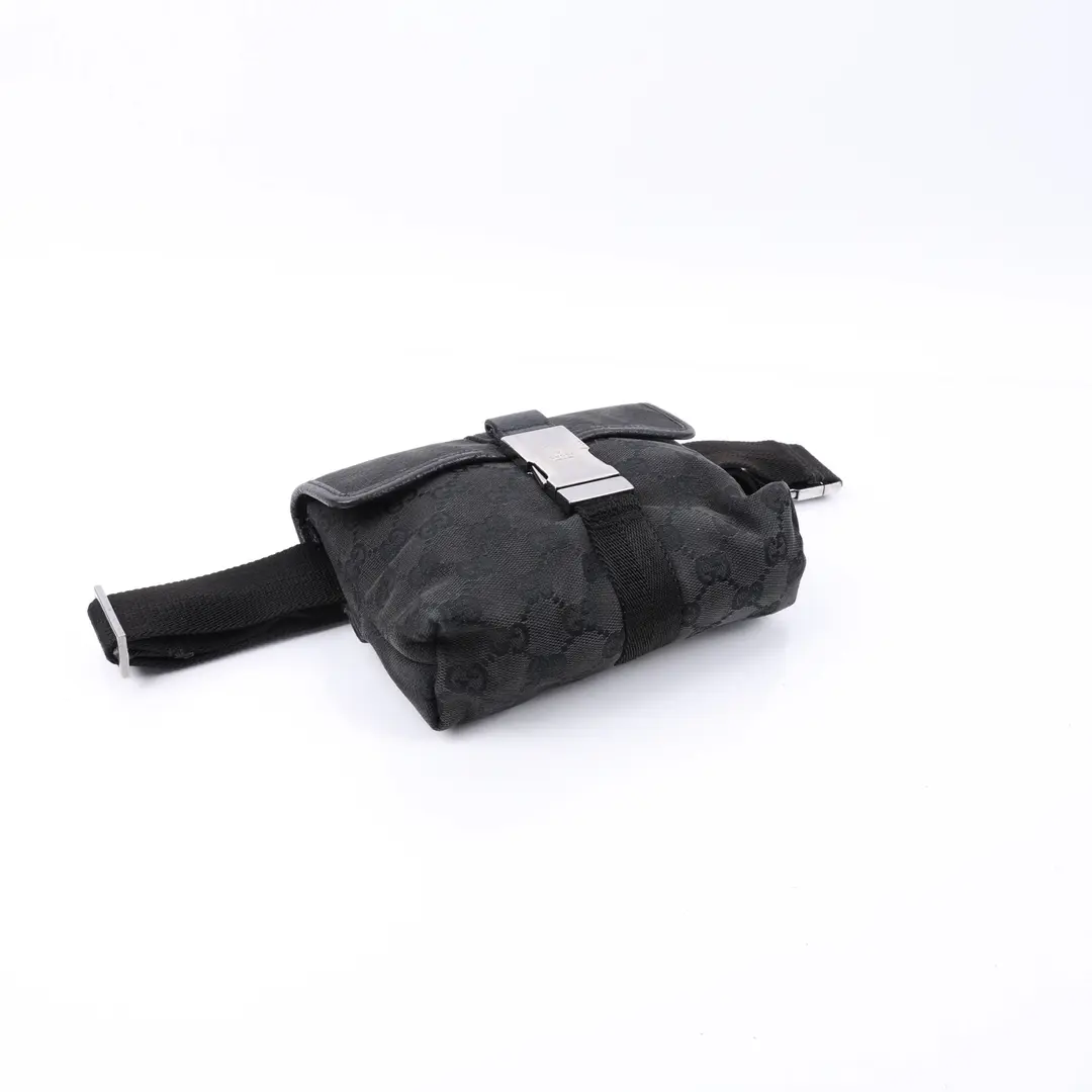 Gucci GG Canvas Black Belt Bag