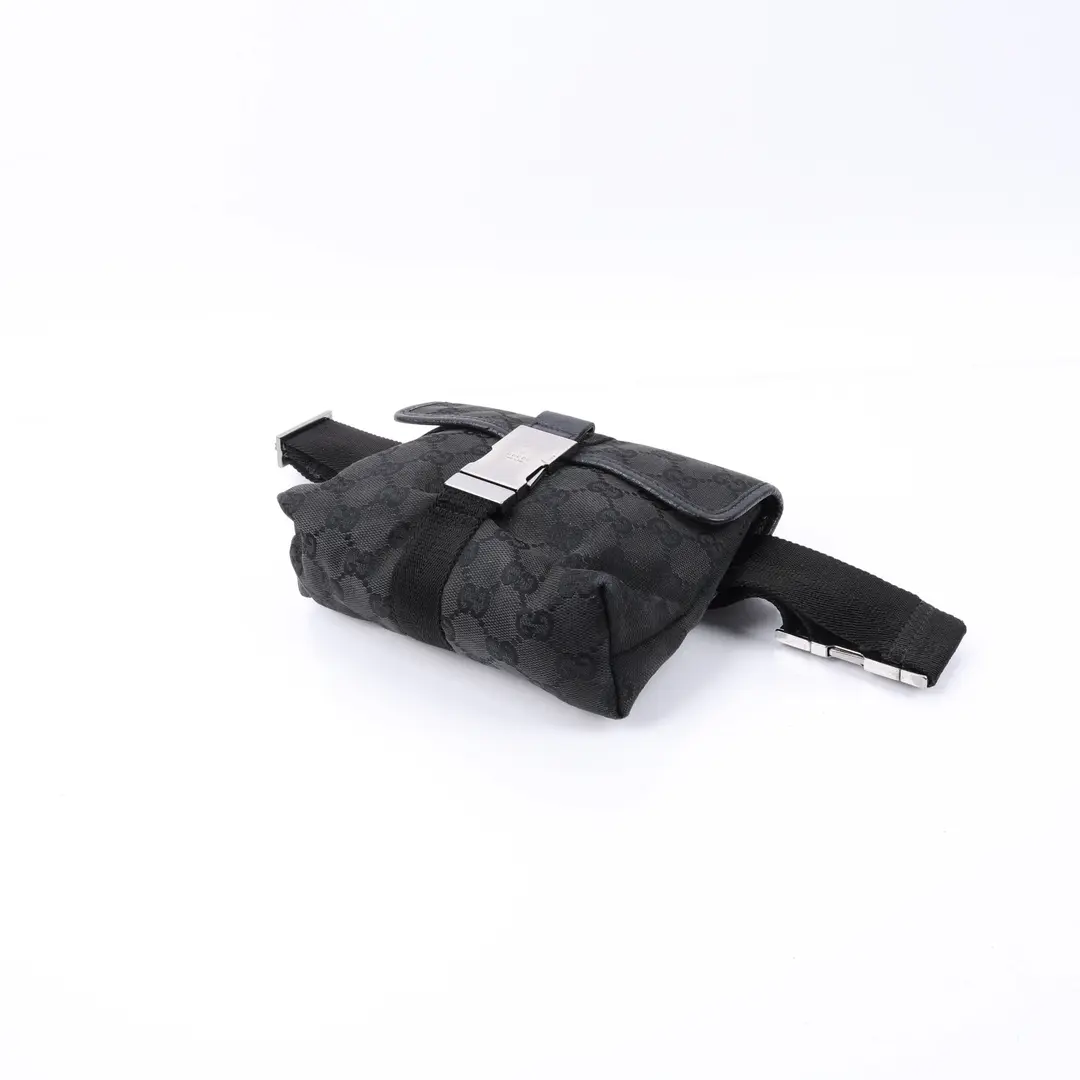 Gucci GG Canvas Black Belt Bag