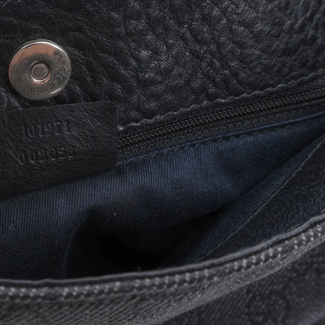 Gucci GG Canvas Black Shoulder Bag
