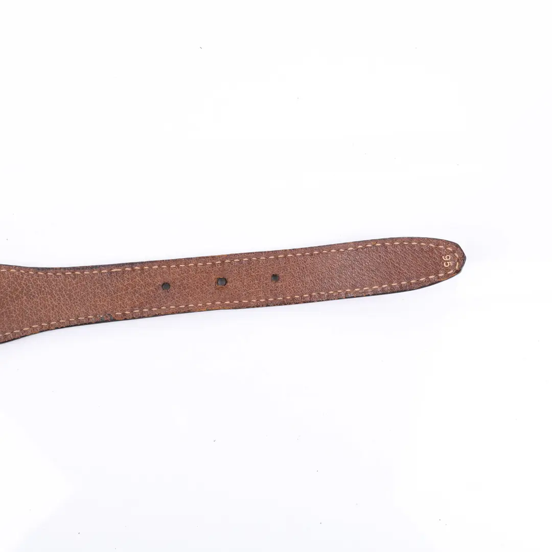 Gucci Vintage Green Red Web Canvas Belt 95