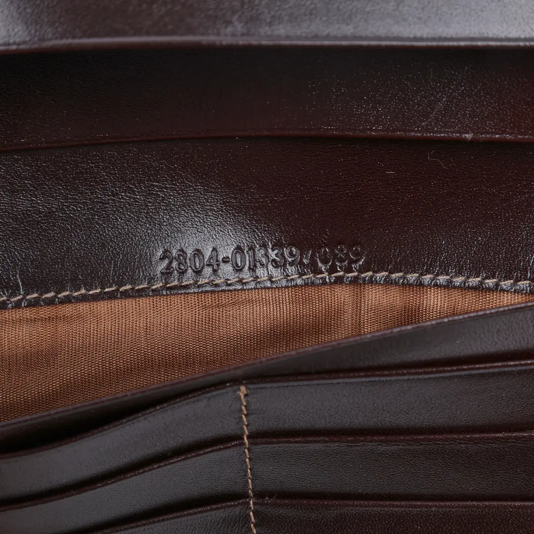 Fendi Zucca Brown Canvas Long Wallet